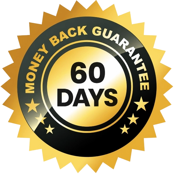 PressureCalmX 60-day money-back guarantee badge